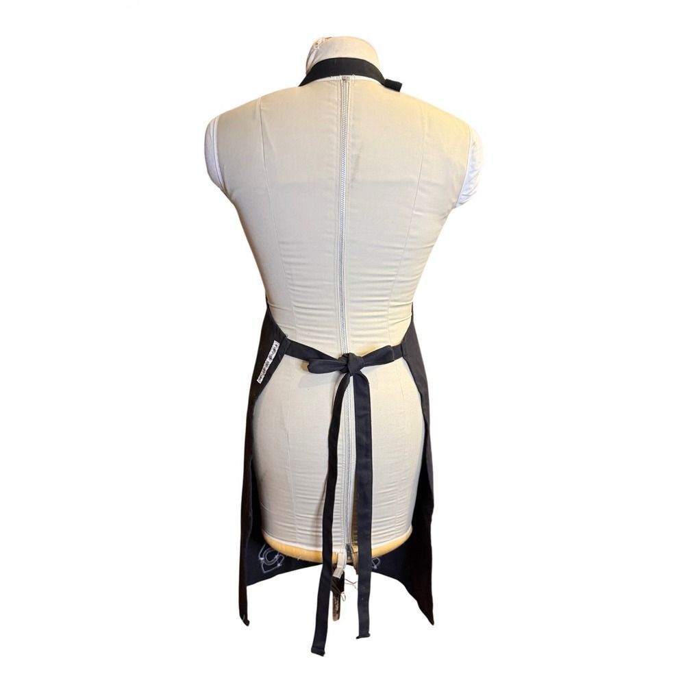 Williams Sonoma Skeleton Halloween Apron Black White Cotton Adjustable Adult - Picture 3 of 6